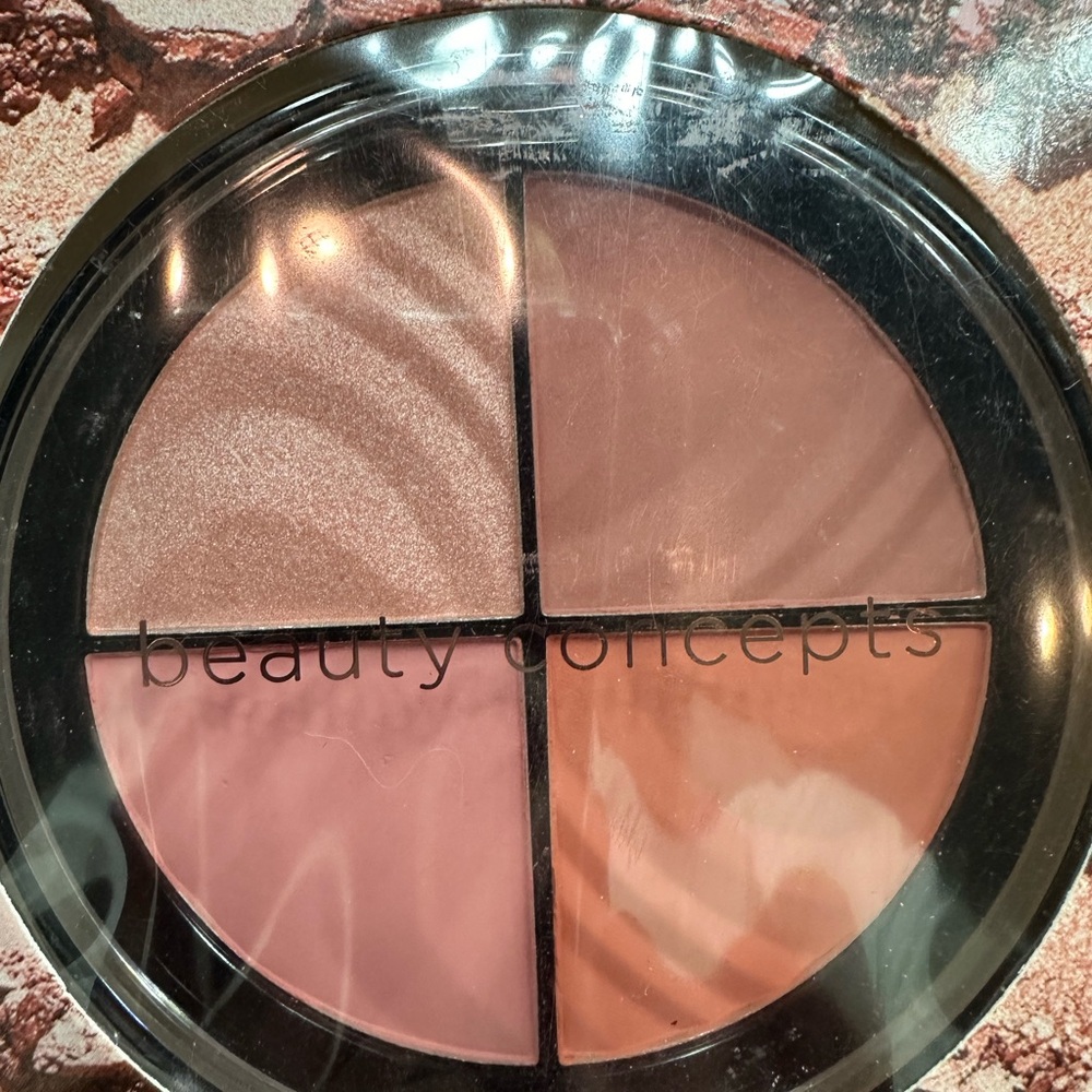 Beauty Concepts Blush Compact 4 Rosy Shades CONTOURING POWDER SET